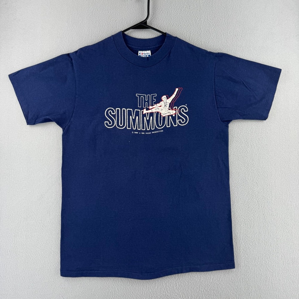 Vintage 80s The Summons T Shirt Mens Large Cotton Single Stitch Martial Arts USA